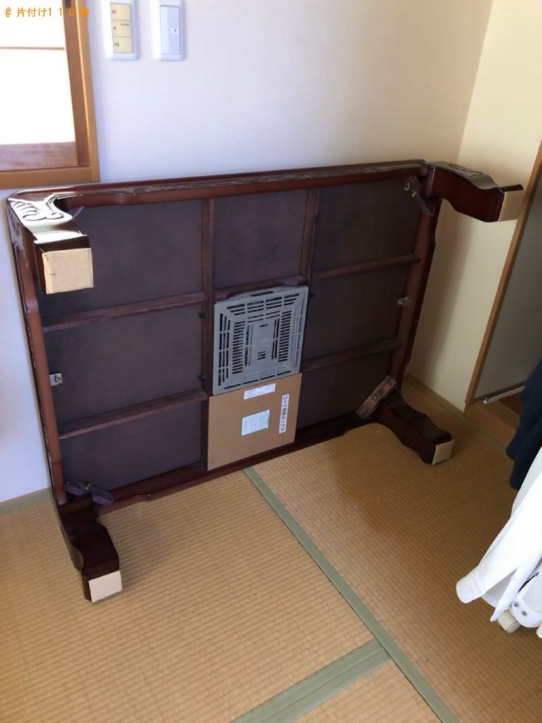 【堺市南区】学習机、こたつ、椅子の回収・処分ご依頼　お客様の声