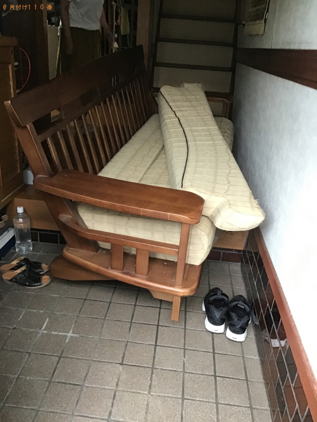 【大阪市旭区】三人掛けソファーの回収・処分ご依頼　お客様の声